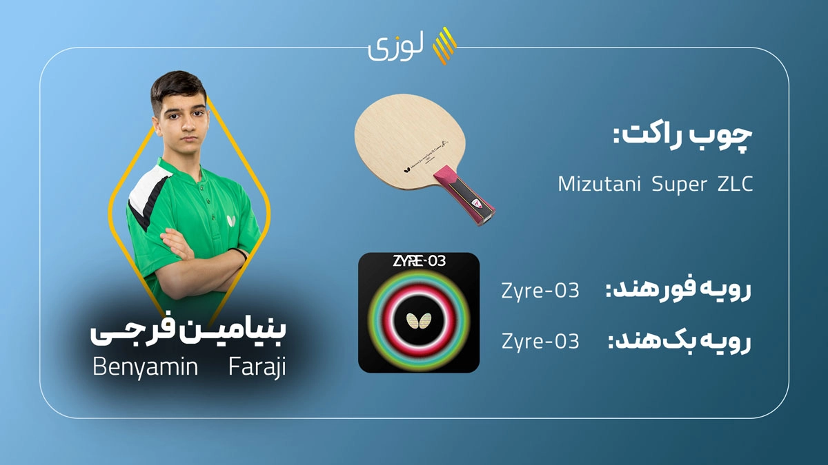 مشخصات و خرید تجهیزات بازیکنان پینگ پنگ