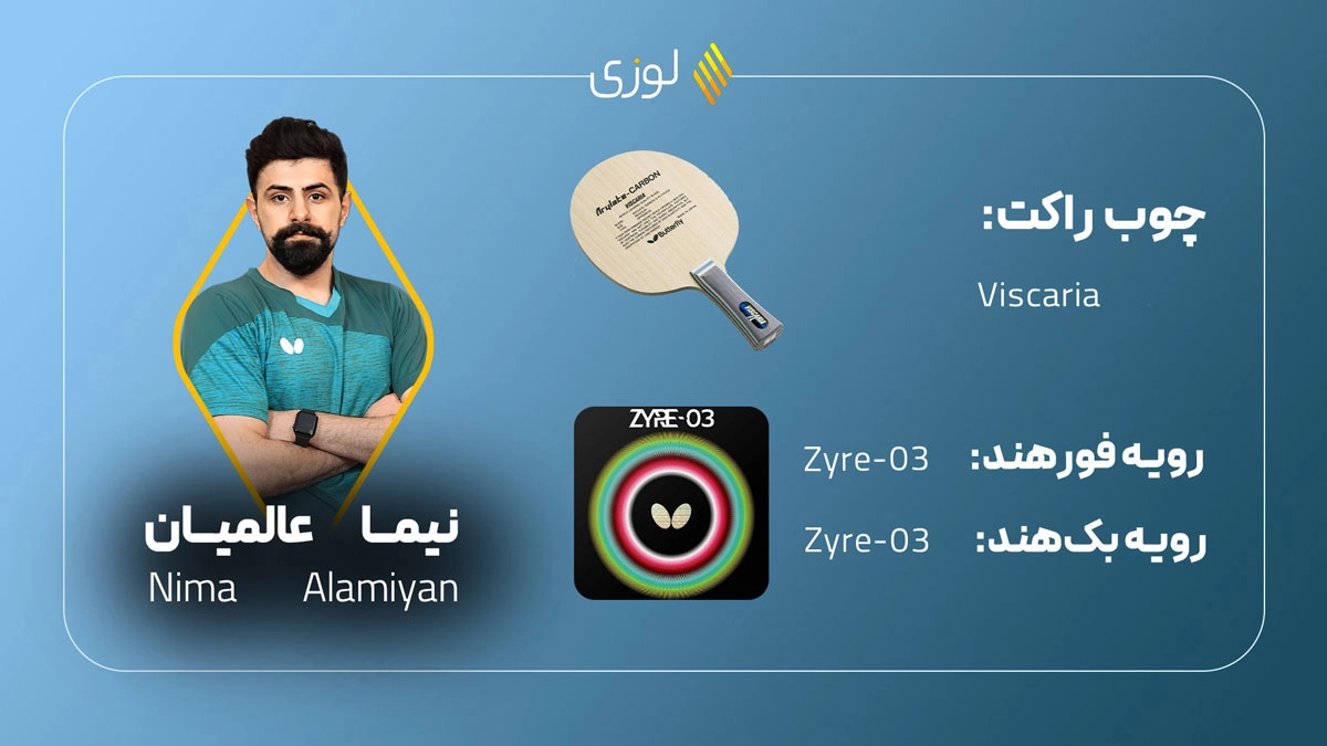 تجهیزات پینگ پنگ نیما عالمیان