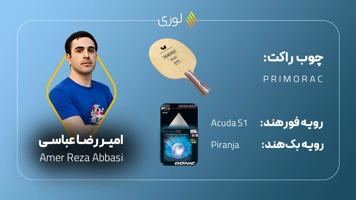 ست راکت پینگ پنگ امیررضا عباسی