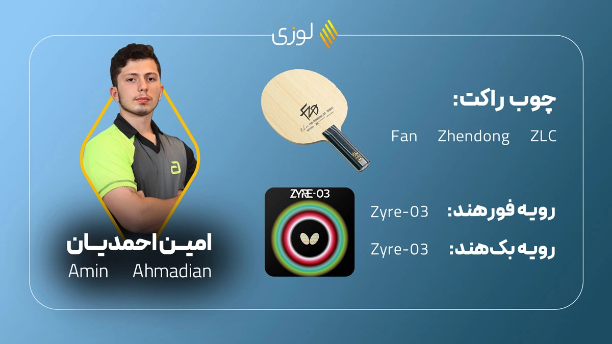 ست راکت پینگ پنگ امین احمدیان